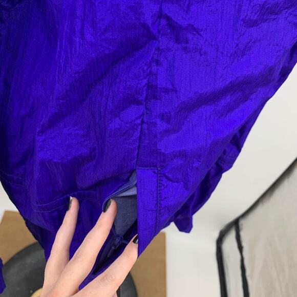 Vintage Obermeyer Jacket Womens M Medium Blue Snap Buttons Big Top Lightweight - Picture 7 of 11